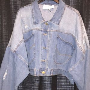 Cropped jean jacket